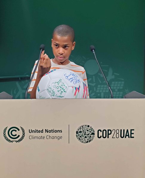 COP 28 Ismachiah At Podium Sharing His Ideas The Guardian Nigeria