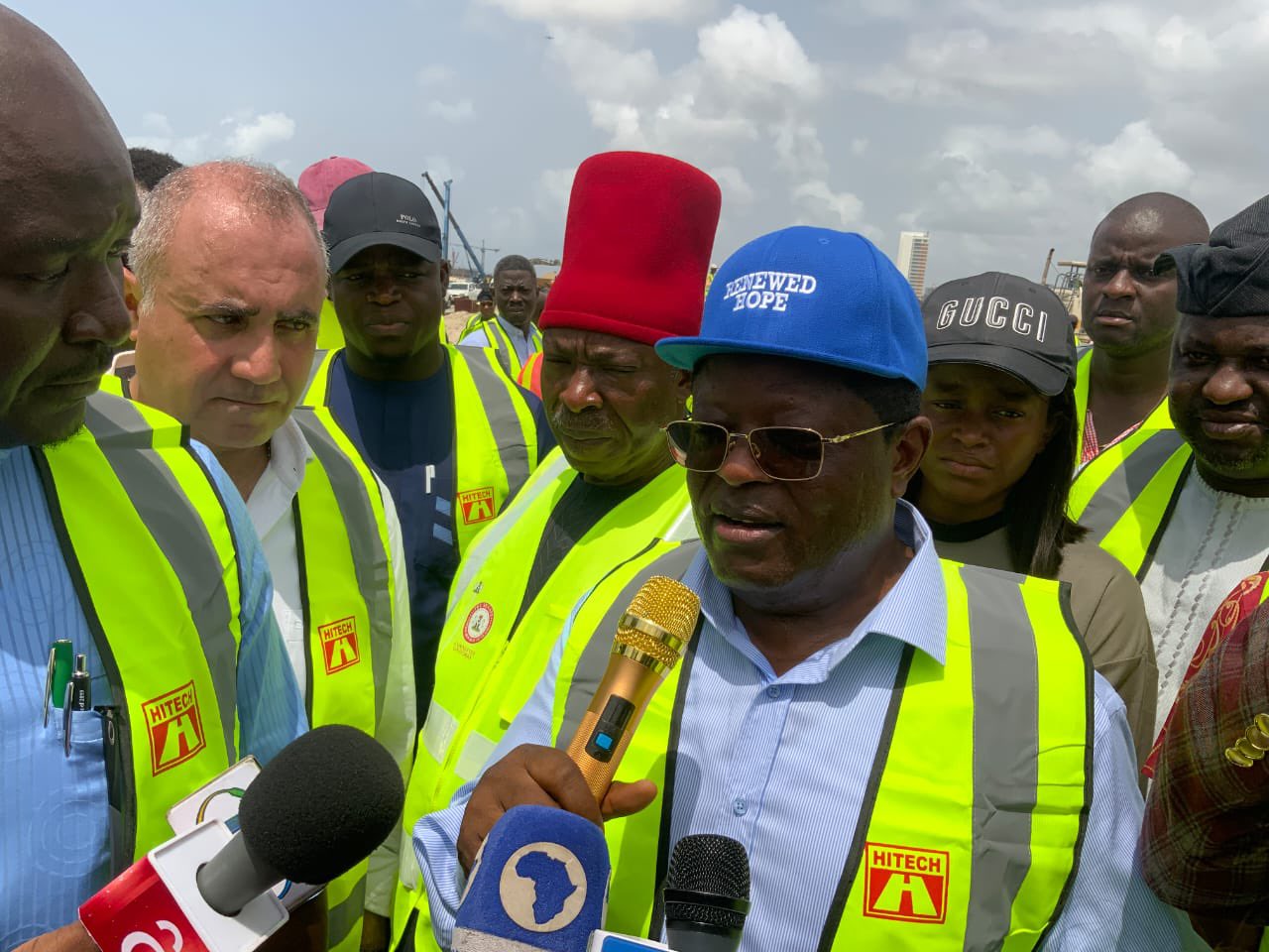 David Umahi inspects the Lagos-Calabar highway