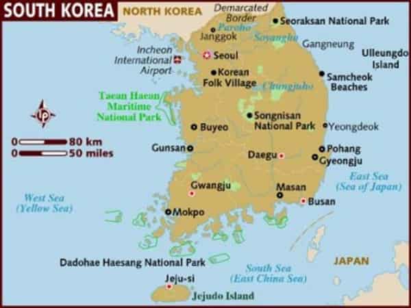 south-korea map