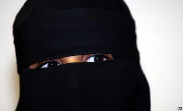 hijab and covered face
