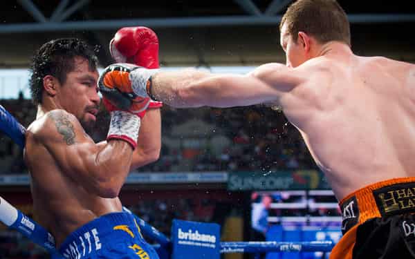 BOXING-AUS-PHI-PACQUIAO-HORN