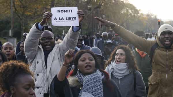 FRANCE-LIBYA-SLAVERY-DEMO