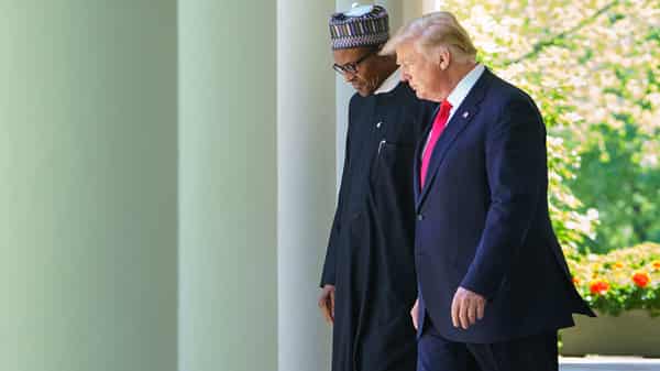 US President Donald Trump and Nigerian President Muhammadu Buhari hold a joint press conference