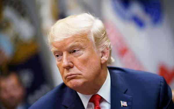 US president Donald Trump announces a grant for drug-free communities support program