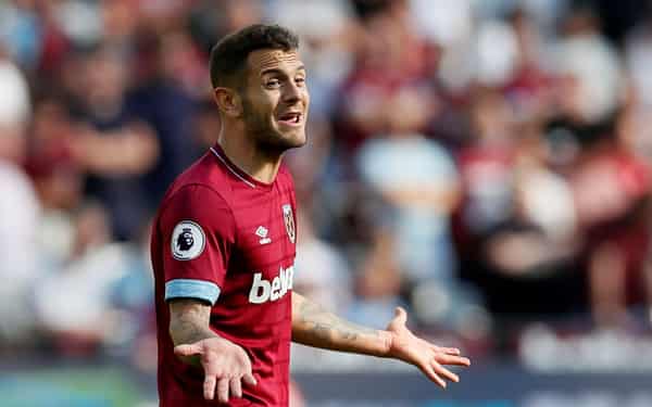 FILE PHOTO: West Ham’s Jack Wilshere reacts at London Stadium, London, Britain – September 1, 2018