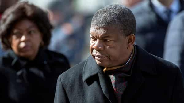 President of Angola Joao Lourenco attends a wreath-laying ceremony at the Tomb of the Unknown Soldier by the Kremlin wall in Moscow