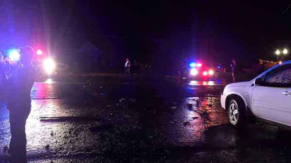A street is seen after a tornado in Jefferson City