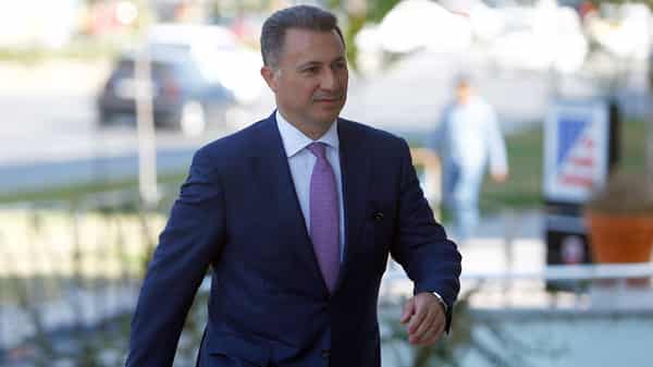 Macedonia’s former prime minister Gruevski enters a court in Skopje