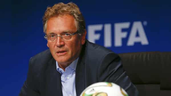 A file picture shows FIFA secretary general Valcke addressing a news conference in Zurich
