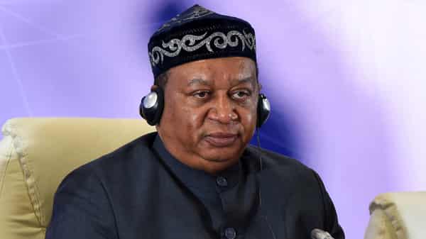 FILE PHOTO: OPEC Secretary-General Mohammed Barkindo attends a session of Kazakhstan Energy Week in Nur-Sultan