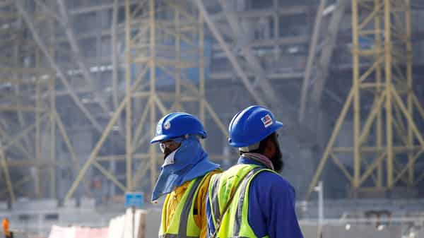 A general view shows the Education city stadium built for the upcoming 2022 Fifa soccer World Cup during a stadium tour in Doha