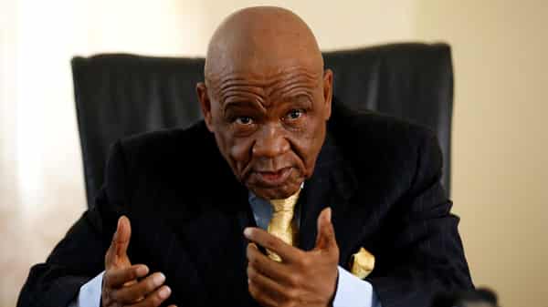 FILE PHOTO: Lesotho’s Prime Minister Thomas Thabane speaks during an interview with Reuters at the state house in the capital Maseru