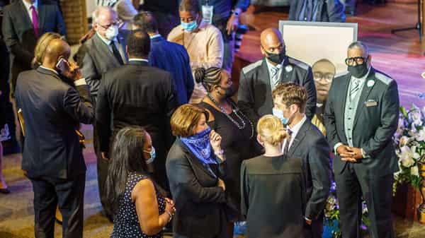 Memorial service for George Floyd, whose death at the hands of police sparked mass protests