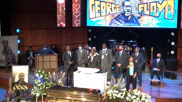 Memorial service for George Floyd, whose death at the hands of police sparked mass protests