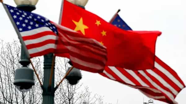 China and US Flag