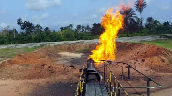 Gas-flare-site
