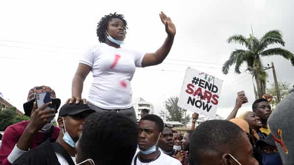 NIGERIA-CRIME-POLICE-DEMONSTRATION