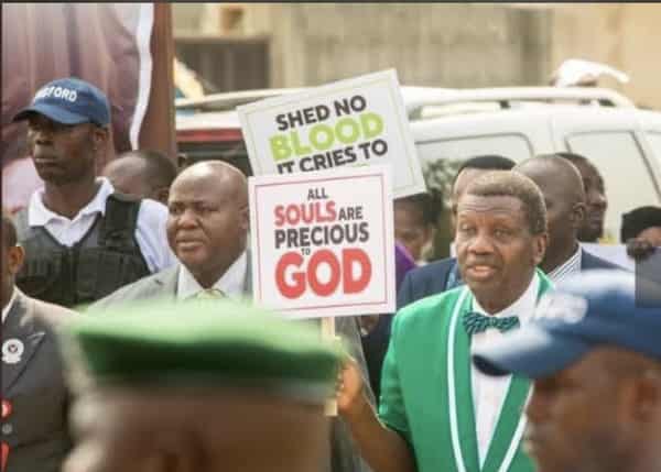 Pastor Adeboye protest