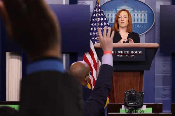 White House Press Secretary Jen Psaki Holds Media Briefing At White House