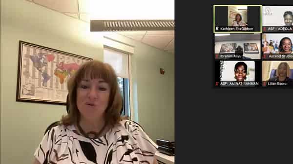 U.S. Embassy Chargé d’Affaires Kathleen FitzGibbon Delivering Remarks during the launch of the 2021 AWE Program on Tuesday