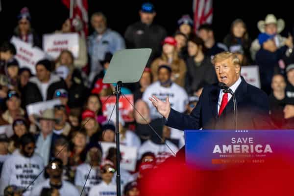 Former President Donald Trump Holds Rally Near Houston