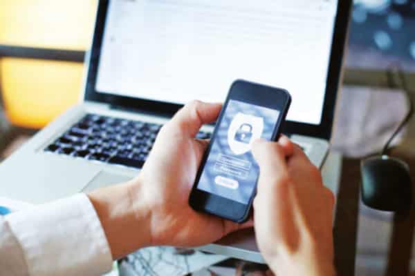 data security concept, login and password