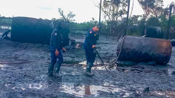 Destroyed illegal refineries