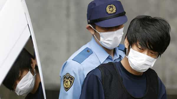 Tetsuya Yamagami, suspected of killing former Japanese Prime Minister Shinzo Abe, is taken to prosecutors in Nara, Japan