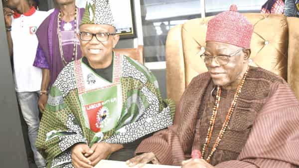 Pic 2 Peter Obi visits Olubadan of ibadanland