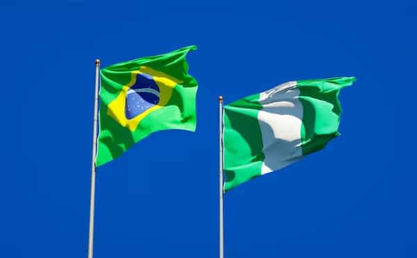 Nigeria Brazil flags