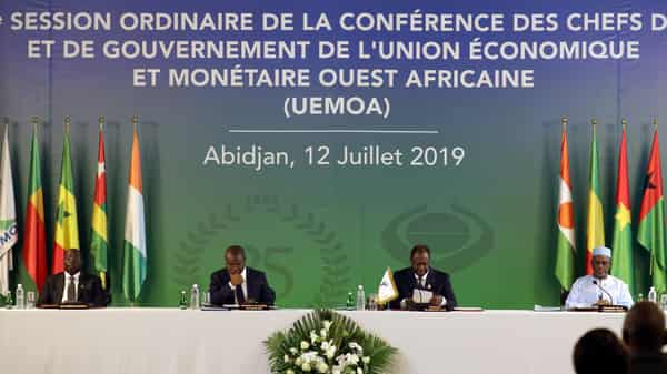 FILE PHOTO: Ivorian President Alassane Ouattara and President of the West African Economic and Monetary Union speaks during the summit of the Heads of state from the eight-nation West African Economic and Monetary Union in Abidjan