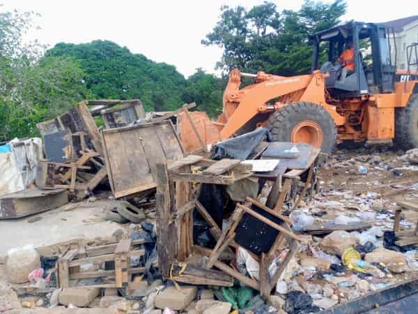 Scene of the demolished illegal market in Asokoro, Abuja