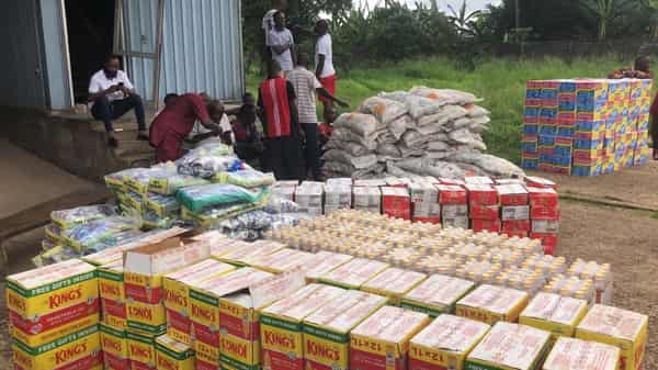 A consignment of food items for distribution as palliatives to the needy at Oghara community of Delta State