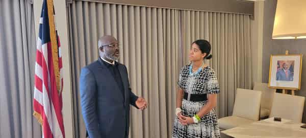 Zuriel Oduwole Listens To President George Weah A
