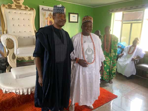 From left: VON DG, Jibril Ndace and Ataoja of Osogbo, Oba Jimoh Olanipekun