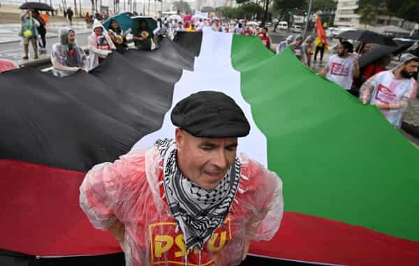 BRAZIL-PALESTINIAN-G20-SUMMIT-PROTEST