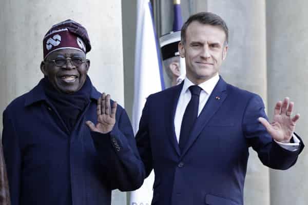 Nigeria President Bola Tinubu and France president Emmanuel Macron