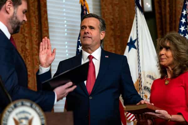 Vice President Vance Swears In New CIA Director John Ratcliffe