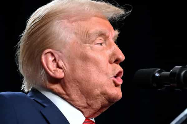 President Donald Trump delivers remarks at the House Republican Members Conference Dinner