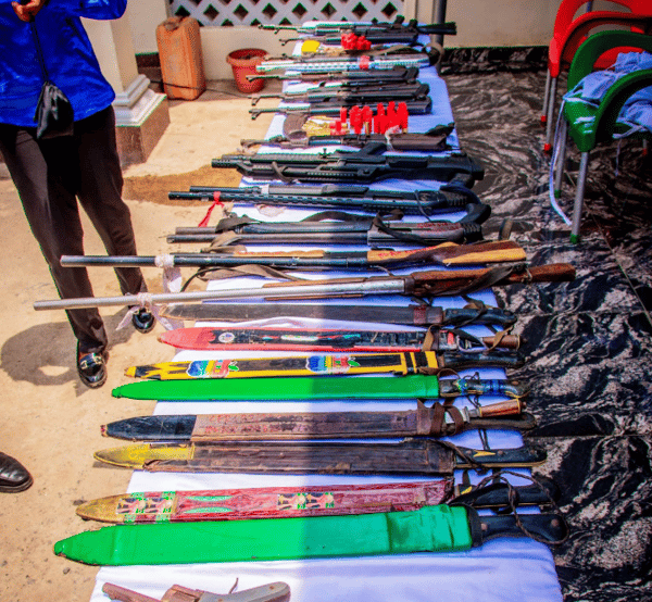 Items recovered by police from criminals