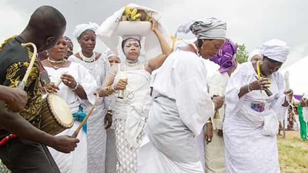 Traditional religion worshippers at Osun-Osogbo festival
