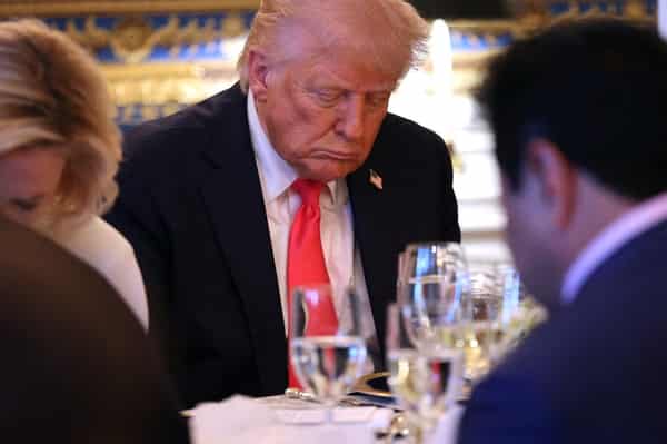 President Trump Attends Easter Prayer Service And Dinner At White House