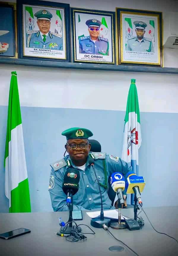 The Area Controller of Ogun State Customs, Comptroller Bisi Alade