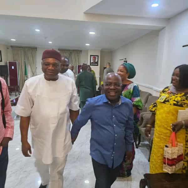 Orji Uzor Kalu (left) and Alex Otti