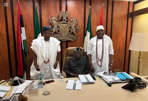 Traditional leaders, Aare Onikoyi of Yorubaland, Aare Tomori Tanimowo Williams, and Oba Bashiru Odesanya.