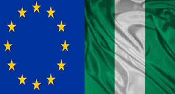 FLag of European Union and FLag of Nigeria
