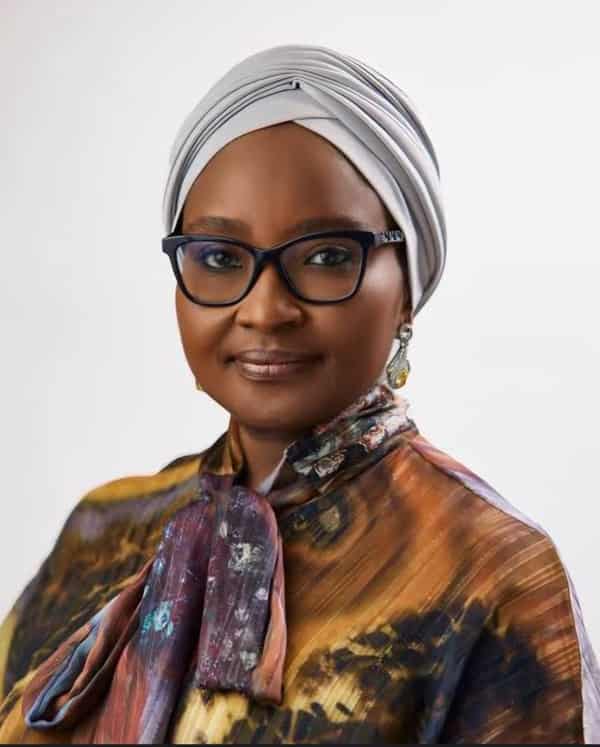 The person in the image is Dr. Zainab Shinkafi-Bagudu. She is a consultant pediatrician, a global cancer advocate, and the founder of the Medicaid Cancer Foundation.