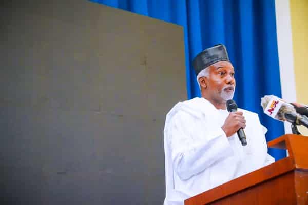 The person in the image is Yusuf Maitama Tuggar, the Nigerian Minister of Foreign Affairs.