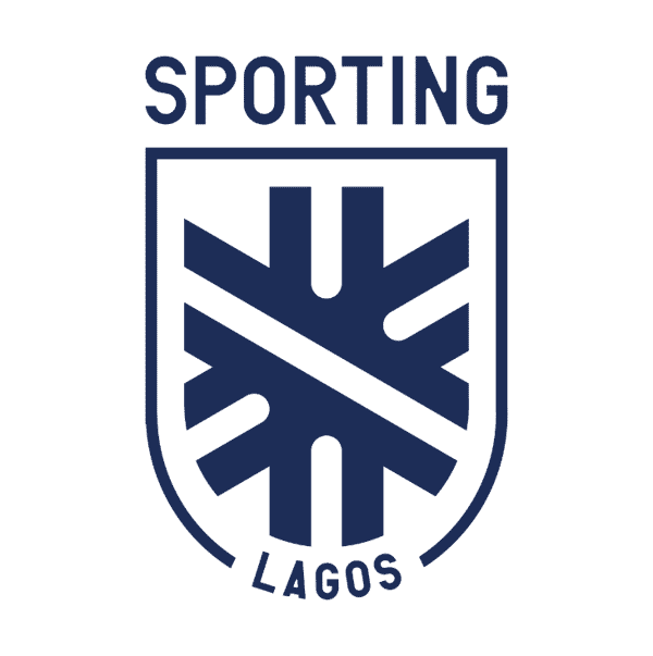 Official crest and blue and white logo of Sporting Lagos Football Club