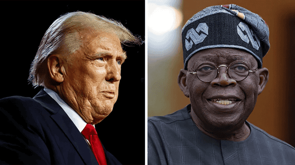 Composite picture of US President Donald Trump and Nigeria’s Bola Tinubu